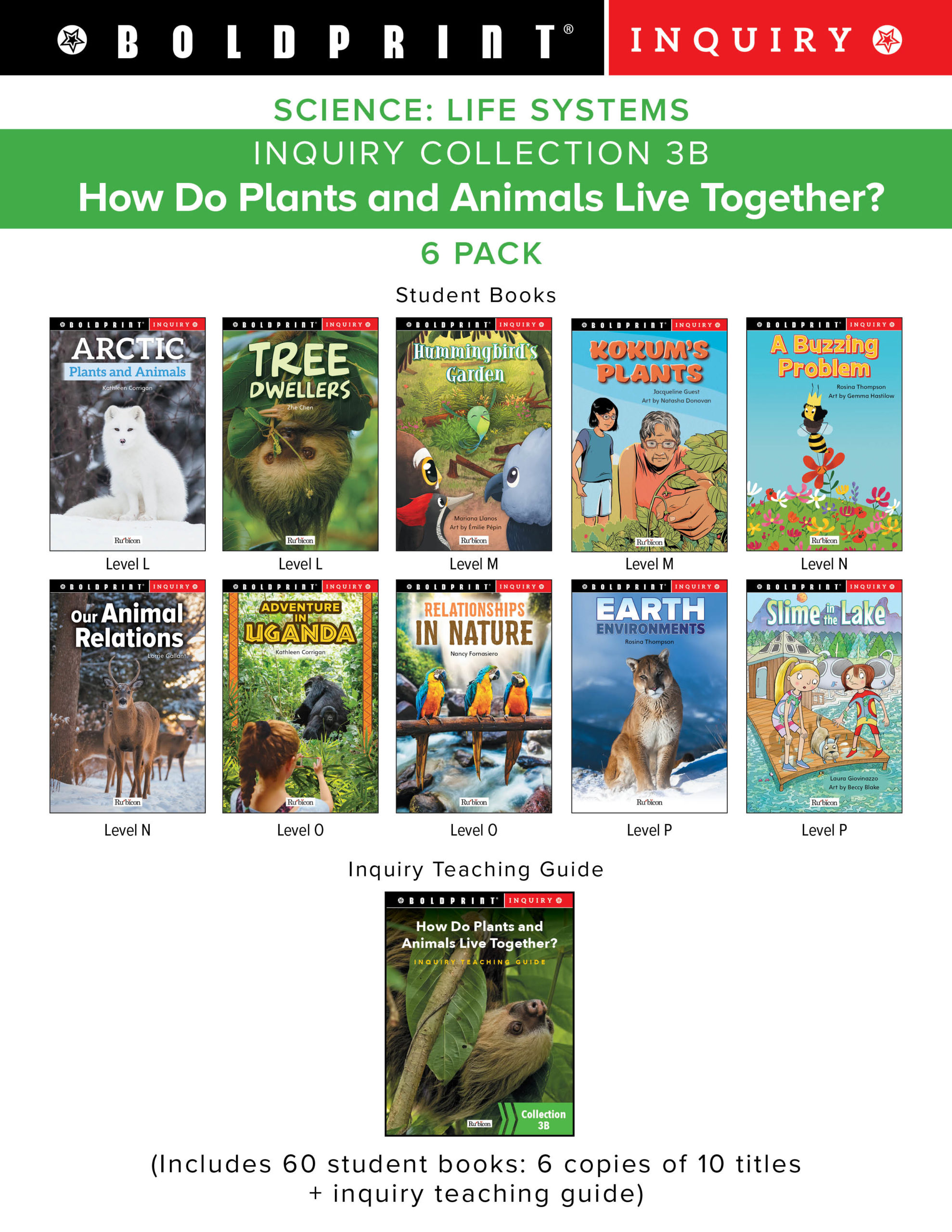 BOLDPRINT Inquiry - Science: How Do Plants and Animals Live Together?  (6-pack) - Rubicon, a Savvas Company